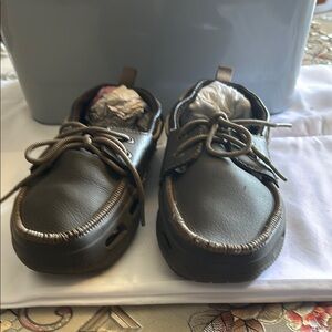 Dark Brown Leather Lace-Up Shoes